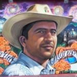 Pintan mural en homenaje a Carlos Manzo, alcalde de Uruapan ultimado