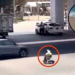 Niño de 8 años cruza en triciclo uno de los cruceros más peligrosos de Acapulco