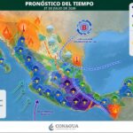 Así el clima en México: Lluvias y calor en gran parte del país